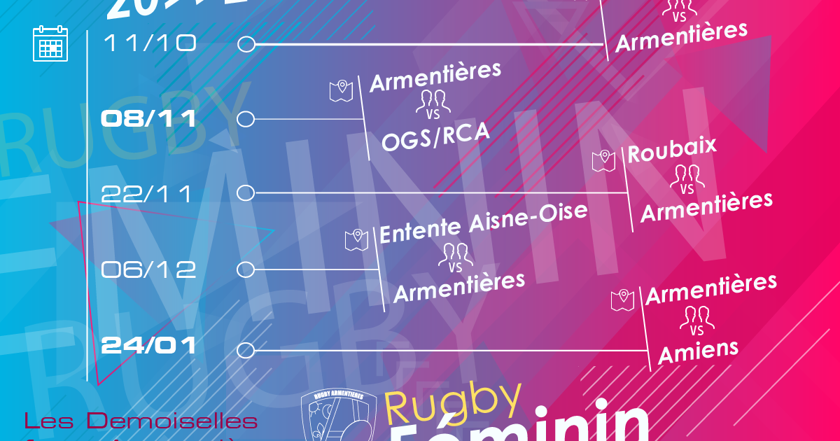 calendrier des rencontres Féminines 2020-2021
